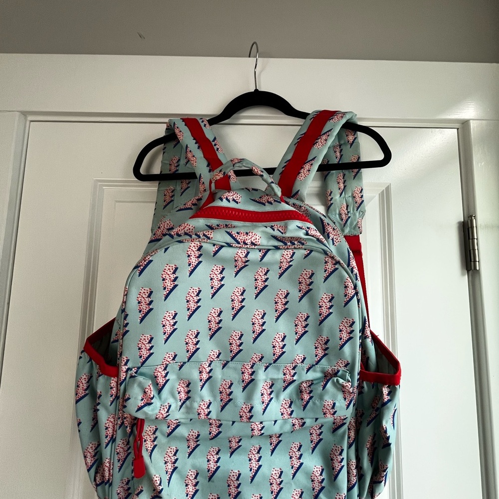 Crate&Barrel Blue Lightning Bolt Kids Backpack - Picture 2 of 5
